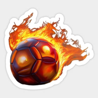 Burning Soccer Ball Sticker